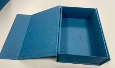 scatole blu cartoncino riciclato