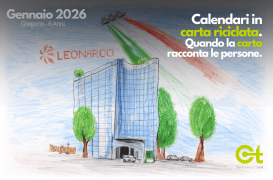 calendario carta riciclata cartiere di trevi per leonardo global solutions